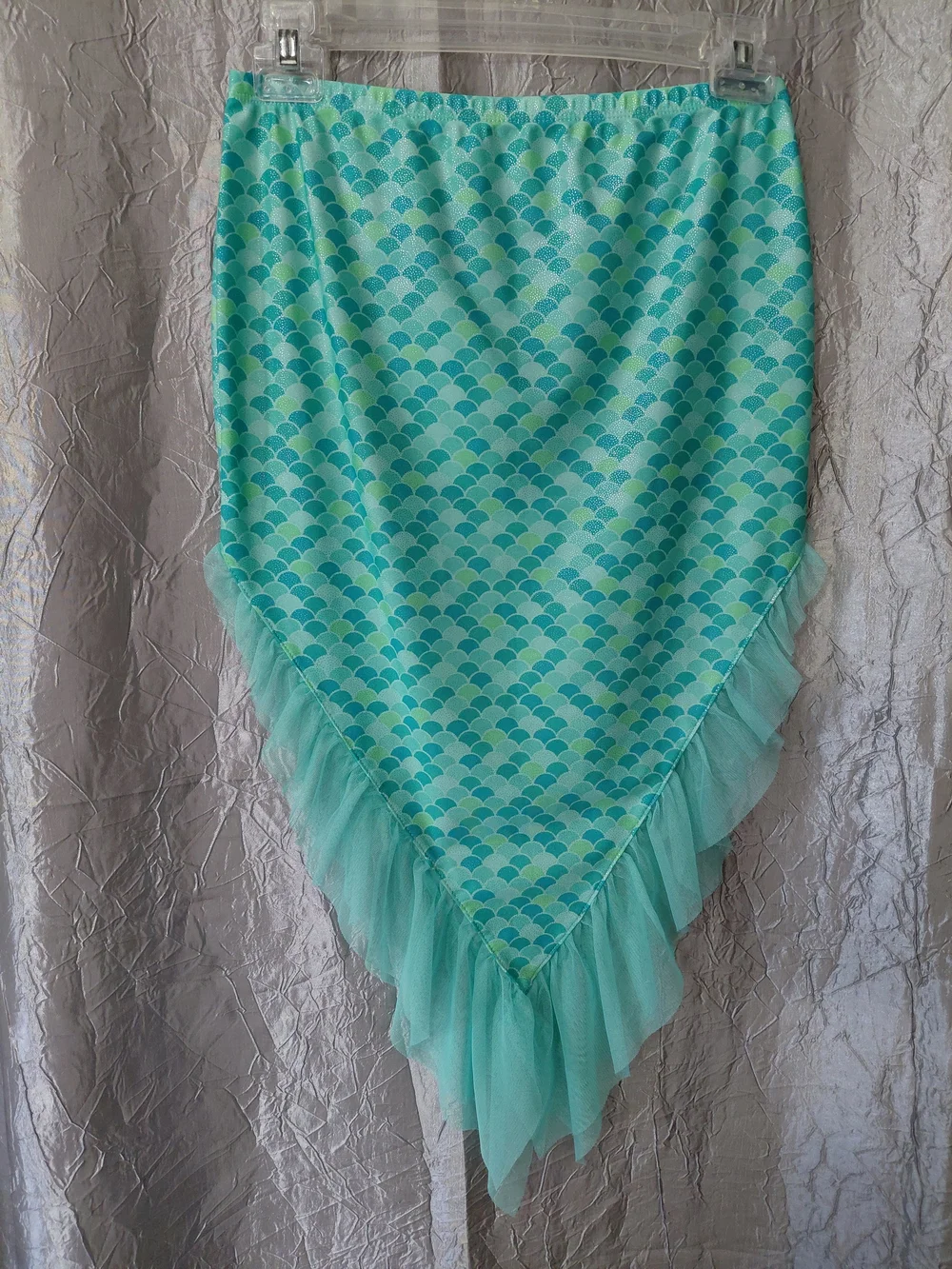 Mermaid-Scale Swim Skirt Cover-Up